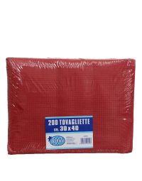 Confezione tovagliette americane usa e getta Astor 30x40 tinta unita rosso