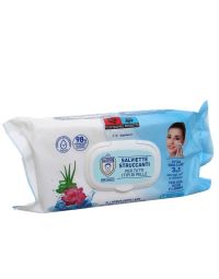 40 Salviettine struccanti con acqua micellare fiori di loto e aloe vera