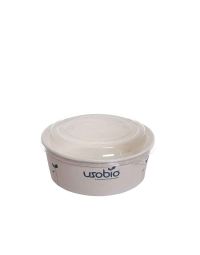50 Ciotole con coperchio in cartoncino compostabile Ø14 x h 5 cm