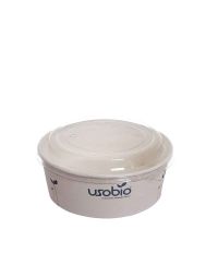50 Ciotole con coperchio in cartoncino compostabile Ø14,5 x h 8 cm