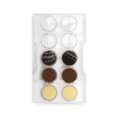 Stampo in policarbonato 10 cioccolatini Dischetti Decora