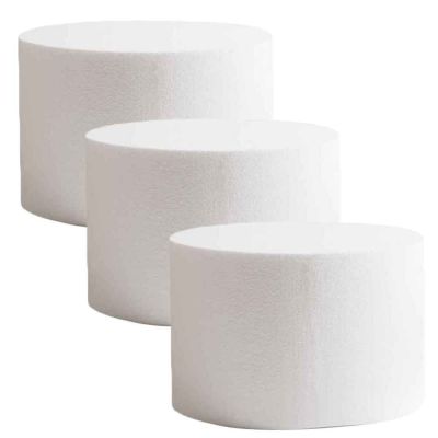 3 Basi rotonde in polistirolo bianco h 20 Ø40 cm