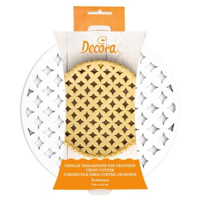 Griglia Tagliapasta arabesco per crostata in plastica tonda Ø30cm