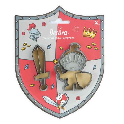 Set 2 Cutter Tagliapasta in plastica cavaliere e spada Decora