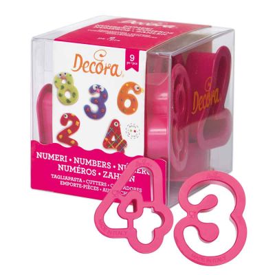 Set 9 Cutters Tagliapasta in plastica Numeri Decora