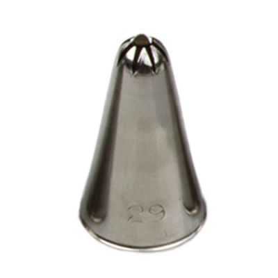 Beccuccio cornetto stella chiusa 29 Decora in acciaio inox Ø1,7 x 3 cm