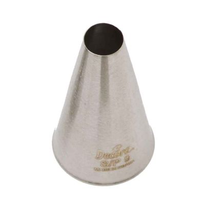 Beccuccio cornetto tondo grande 9 in acciaio inox Ø2,4 x 4,5 cm