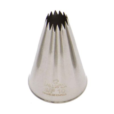 Beccuccio cornetto stella francese 10 Decora in acciaio inox Ø3 x 5 cm