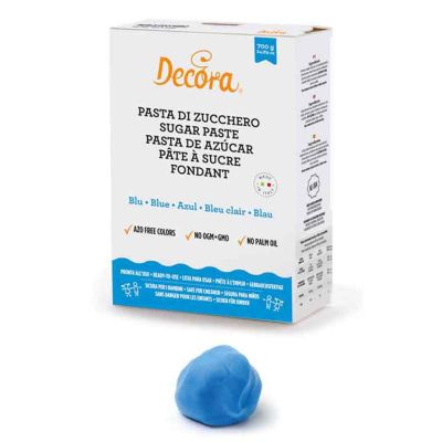 Pasta di zucchero blu per copertura e dettagli 700 g Decora