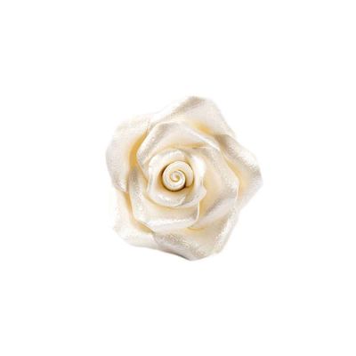 30 Decorazioni Rose medie bianco perla in zucchero Bakery