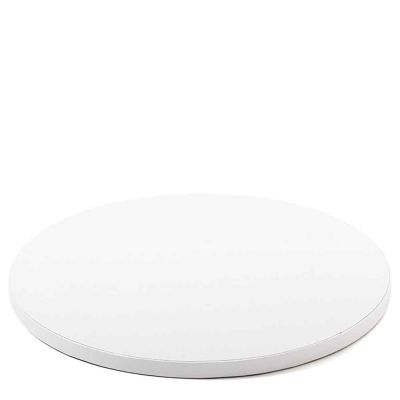 Cakeboard vassoio Sottotorta rotondo rivestito bianco Ø45 h 1,2 cm Decora
