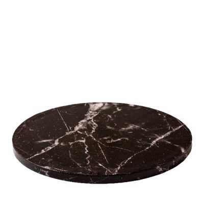 Cakeboard vassoio Sottotorta rotondo rivestito nero effetto marmo Ø40 h 1,2 cm Decora