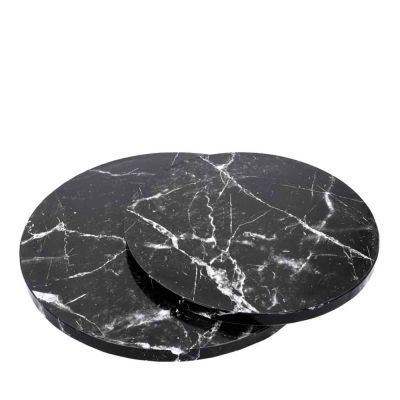 Cakeboard Sottotorta rotondo rivestito nero effetto marmo Decora