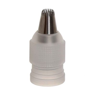 Adattatore per beccucci grandi in plastica foro uscita Ø2 cm con beccuccio montato