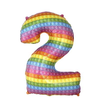 Palloncino Mylar Numero 2 Pop It Grande 33″ 85 cm