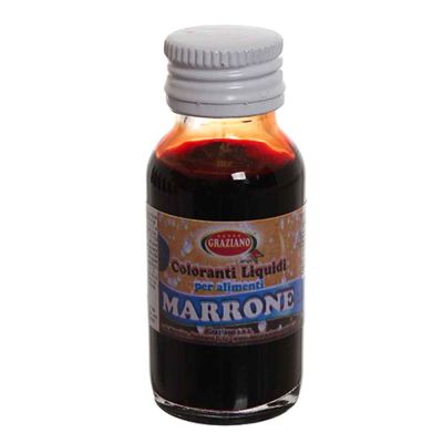 Colorante liquido concentrato per alimenti marrone 35 g