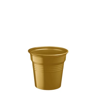 Bicchierini shot plastica oro 80 ml da cicchetti o caffè