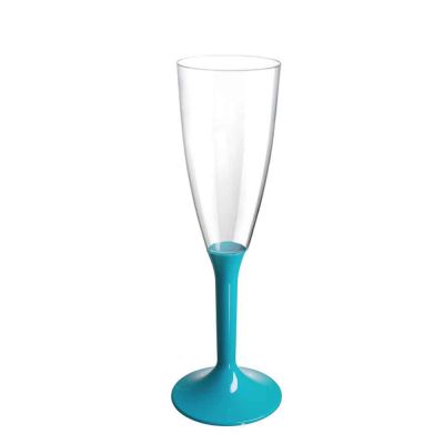 Calici Flute riutilizzabili in plastica turchese 120ml