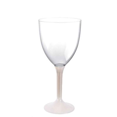 Calici da acqua riutilizzabili in plastica bianco perla 300ml
