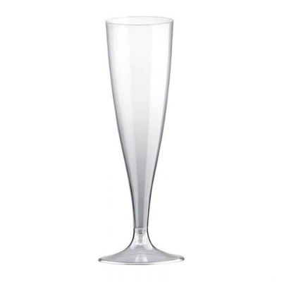 Calici Flute stretti di plastica trasparente riutilizzabili 140ml