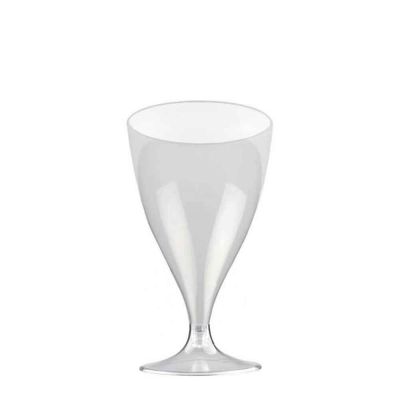 Calici da acqua plastica riutilizzabile 200ml basi trasparenti