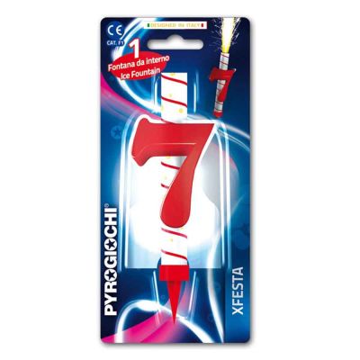 Fontana pirotecnica numero 7 rosso