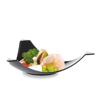 Monoporzioni nere Fiore Felix con insalatina di mare