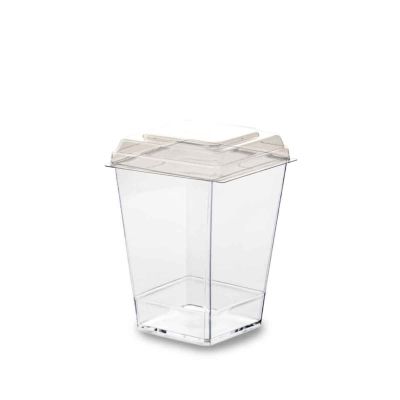 Monoporzioni Poloplast Kubik 60cc trasparenti con coperchio