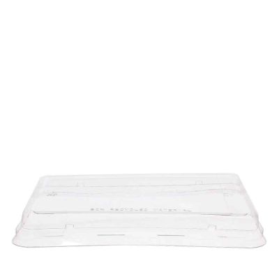 40 Coperchi rettangolari in plastica trasparente 23 x 15,6 x h 2,7 cm Brenta