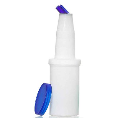 Speed bottle bottiglia versatore con beccuccio blu per barman 1 litro
