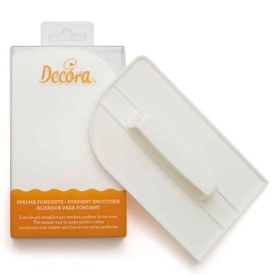Spatola smoother spalma fondente Decora in plastica bianca 16 x 9,5 cm