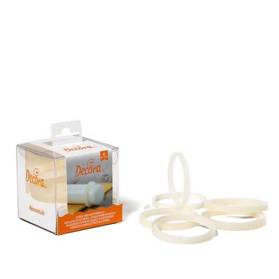 6 Guide per Mattarello grande in gomma antiscivolo Ø 4,5 cm Decora