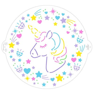 Stencil per torte Unicorno Ø25 cm Decora