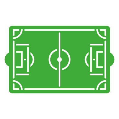 Stencil per torte Campo da Calcio 30x20 cm Decora