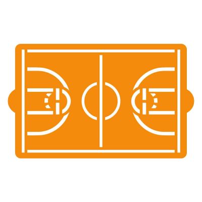 Stencil per torte Campo da Basket 30x20 cm Decora