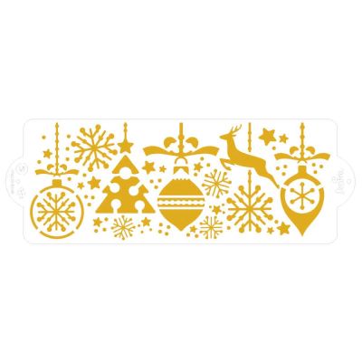 Stencil per torte Decori di Natale 10x28 cm Decora