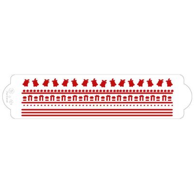 Stencil per torte Christmas Gifts regali di natale 7x30 cm Decora