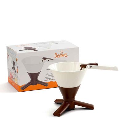 Confezione Imbuto dosatore in plastica con base Decora