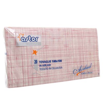 20 Tovaglie di carta a secco airlaid 100x100 canapa bordeaux
