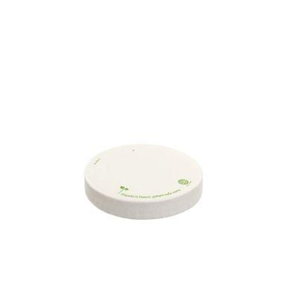 50 Coperchi chiusi di carta bianchi Ø6 cm