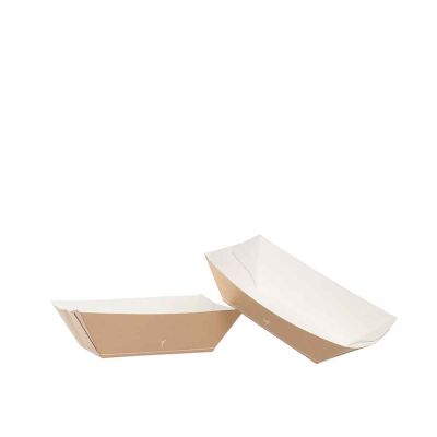 50 Barchette vaschette street food in carta 12,5 x 8,8 cm