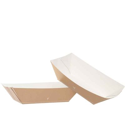 50 Barchette patatine vaschette street food in carta 22,4 x 14 cm 1200 ml