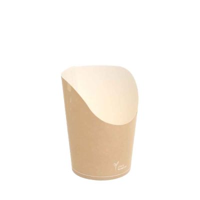 50 Contenitori per patatine fritte in cartoncino compostabili Ø 6 x h 10 cm