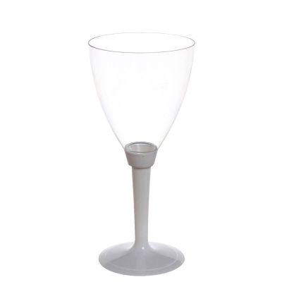 Calici acqua Poloplast gambo lungo bianco