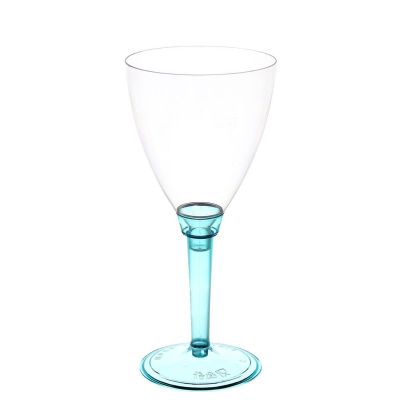 Calici acqua Poloplast gambo lungo celeste fluo
