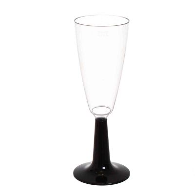 Flutes calici Poloplast gambo corto nero