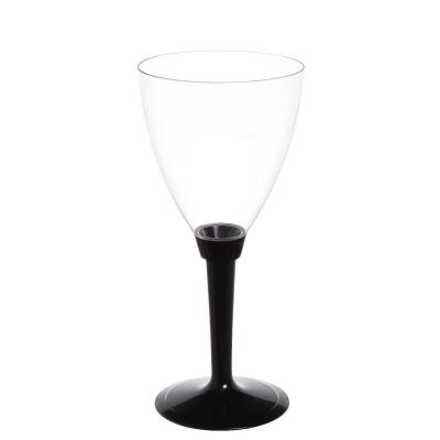 Calici acqua Poloplast gambo lungo nero