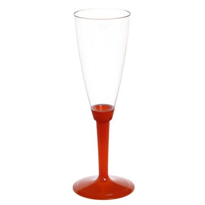 Flutes calici Poloplast gambo lungo arancione