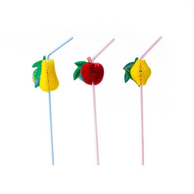 Decorazioni per cocktail frappè e frullato - Frutta su cannuccia 