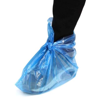 Copriscarpe a sacchetto monouso azzurri taglia unica 37 x 37 cm